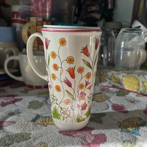 Floral Ceramic Mug - Picture 1 of 4